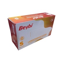 Beybi Lateks S Pudrasız Muayene Eldiven 100'lük Kutu