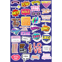 Eğlenceli İfadeler Seri 4 Sticker Seti Laptop Ajanda Notebook Tablet Defter Etiket Bullet Journal Diğer