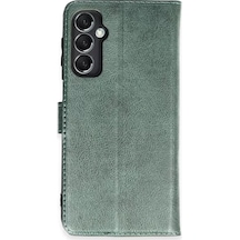 Newface Samsung Galaxy M34 5g Kılıf Trend S Plus Kapaklı Kılıf - Yeşil
