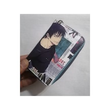 Owlbag Company Owl Bag Jujutsu Kaisen - Toji Fushiguro Desenli Tasarım Suni Deri Cüzdan Çok Renkli