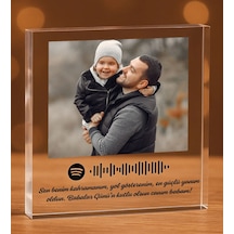 Bk Gift Kişiye Özel Fotoğraflı Ve Spotify Barkodlu Akrilik Masa Çerçevesi-1 Sevgiliye Hediye, Doğum Günü Hediyesi, Babalar Günü Hediyesi Kobitmeyenc