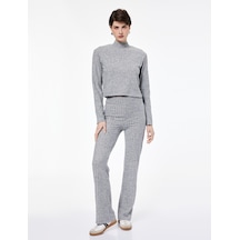 Koton Slim Fit Kaşkorse Uzun Bol Paça Eşofman Altı Gri 6wak30119ek Gri