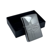 Zippo Las Vegas Nevada Black Ice Dizayn Çakmak Gri