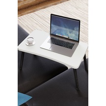 Arbentedarik Beyaz Laptop Sehpası Katlanabilir