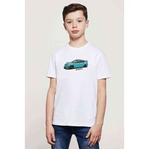 Tshirthane Subaru Baskılı Unisex Çocuk Beyaz T-Shirt (534781016)