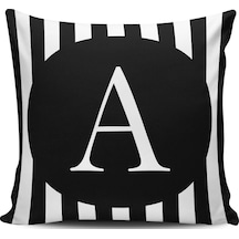 Kırlent Dünyası A Harfi Dijital Baskılı Kırlent Kılıfı