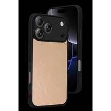Apple iPhone Uyumlu 17 Pro Aras Deri Kapak - Pudra Diğer
