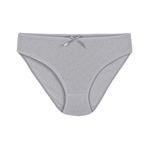 6 Adet Yıldız Bayan Ribana Kalpli Bikini Külot Gri 3574 Gri