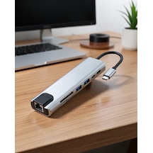 8-in-1 Type-c Dönüşüm Adaptörü Xucz Apple MacBook Uyumlu çeviriciiiiiii-6