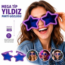 Mega Tip Yıldız Parti Gözlüğü Mor Renk 5286