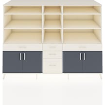 Kronos Dolap 11 Raflı 5 Çekmeceli 4 Kapaklı 220x59x163 Aytaşı-ant Aytaşı-antrasit/aytaşı