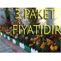 24 Adet Dekoratif Geçirmeli Renkli Bahçe Çiti 3 Paket Beyaz