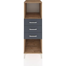 Kronos Dolap Tek Raflı 3 Çekmeceli 44x59x134 Çam-antrasit Çam