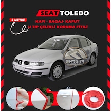Seat Toledo Oto Araç Kapı Koruma Fitili 5 Metre Parlak Kırmızı Renk