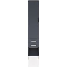 Hyperion Dolap 2 Raflı 2 Çekmeceli Tek Askılı 44x44x221 Antrasit-antrasit Antrasit