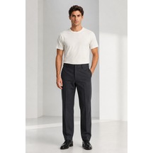 Bihan Store Erkek Regular Fit Ütü Çizgili Kumaş Pantolon 627-füme Mix Color