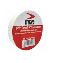 Meg 18mm X 2 Metre Çit Taraflı Köpük Bant 10 Adet