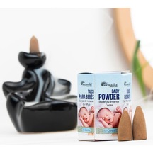 Aromatika Bebek Pudrası Aromalı Geri Akışlı Şelale Tütsü