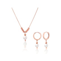 Azuris 925 Ayar Gümüş Inci Set