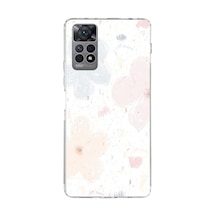 Redmi Note 12 Pro 4g Uyumlu Pastel Soyut Çiçek Ve Leke Desenli Baskılı Silikon Kılıf Renkli