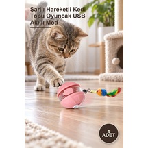 4 Adet Şarjlı Hareketli Kedi Topu Oyuncak Usb Akıllı Mod