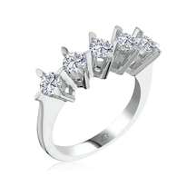 Mia Vento Effective Diamond Markiz Esinti Beştaş Gümüş Yüzük