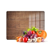 Cam Kesme Tahtası Ve Sunumluk Eski Ahşap Desenli 20x30 Cm Diğer
