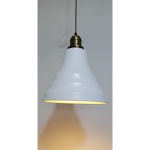 Riolight Retro Beyaz Içi Gold Tekli Metal Sarkıt Çap:23Cm (538286636)