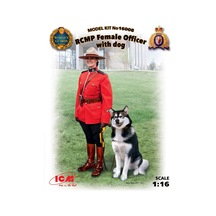 1/16 Rcmp Female Officer With Dog New Molds Maketi, Icm 16008