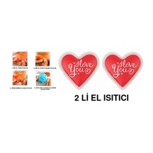 2 Adet Kalpli Sevgi Mesajlı Cep Sobası,el Isıtıcı,sıcak Su Torbası Pvc 9cm Kırmızı