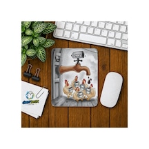 Tavukların Kahve Keyfi Baskılı Oyuncu Mousepad 0305