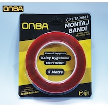 Onba 18mm x 5mt Çift Taraflı Silikon Bant