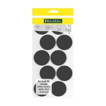 Cateksss Pacific Yuvarlak Yapışkanlı Sandalye Koltuk Mobilya Ayak Keçesi Felt 45 Mm Siyah - 6 Lı Paket