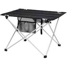 Katlanabilir Kumaş Kamp Ve Piknik Masası, Siyah, Geniş Model, 73 X 55 X 48 Cm Allmart