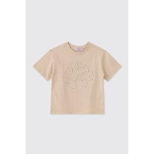 Panço Erkek Bebek Kısa Kollu Bej Tişört Krem 2511BB05030