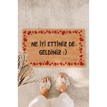 Kırmızı Kapli Ne Iyi Ettiniz De Geldiniz Koko Kapı Önü Paspası Tek Renk