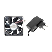 Kuluçka Makinesi Seti - 2 Parça - 12v Adaptör - 80x80mm Fan-4924