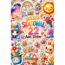 Sevimli Hayvanlar Sticker Seti - 22 Adet Etiket Çıkartma Diğer