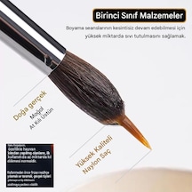 Çift Katman Fırça No:4, Sulu Boya, Akrilik, Gouache, Yağlı Boya,