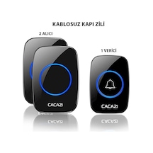 Electrimax  2 Alıcılı Kablosuz Uzaktan Kumandalı LED Kapı Zili