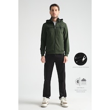 Shooter Sportswear Shooter Premium Dik Yaka Rahat Form Klasik Paça Erkek Eşofman Takımı Haki