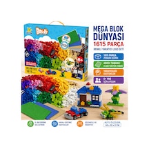 Mega Blok Dünyası 1615 Parça Renkli Yaratıcı Lego Seti 48x24 Tabanlı