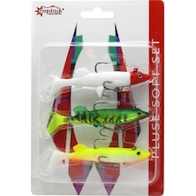 Captain 3068 Pluse Soft 12cm Turna Silikonu 3 Lü Mix Set