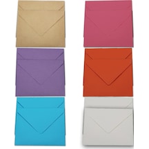 İstisna 12 Adet 7 X 9 Renkli Mini Zarf 6 Renk