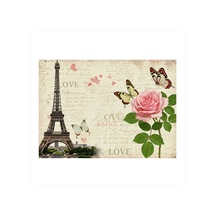 Paris Aşkı Deseni Mdf Poster