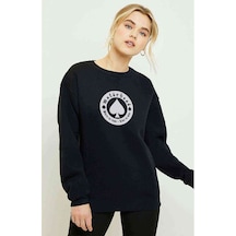 To Lose Motörhead Rock Music Baskılı Siyah Kadın Sweatshirt