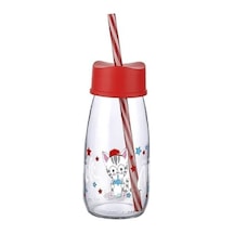 Pipetli Su Ve Süt Şişesi Cam 250 Ml - Kırmızı Renkli