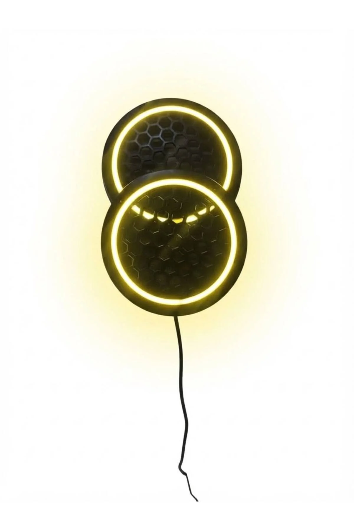 16cm Sarı Ledli Hoparlör Kapağı