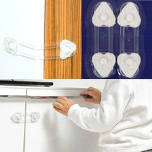 2&amp Apos Li Mini Çok Amaçlı Kilit- Çocuk Güvenlik Gereçkerli Çekmece,dolap,kapak Kilidi 5468 Çok Renkli