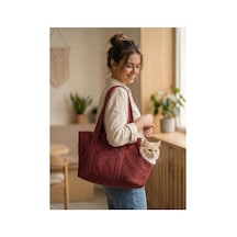 3.1 Phillip Lim Milano Kedi Köpek El Omuz Taşıma Çantası, Evcil Hayvan Seyahat Çantası, Kırmızı 0233 Orangeblue Cat